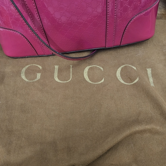 Gucci Magenta Pink Patent Microguccissima Small Nice Top Handle Bag - Picture 8 of 10